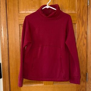 Athleta Red Funnel Neck Pullover